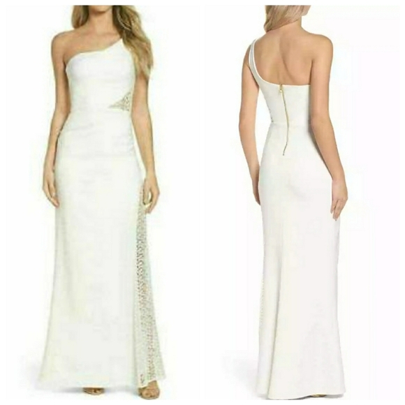 MARIA BIANCA NERO Olivia Lace Inset One-Shoulder G - Picture 2 of 9